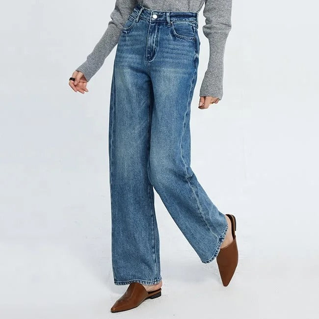 Light Blue Wide-Leg Jeans