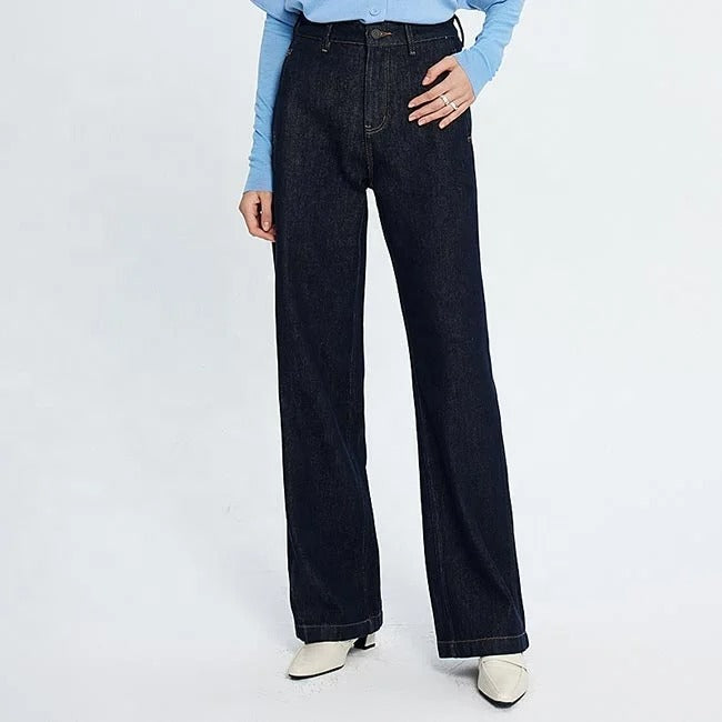 Dark Indigo Wide-Leg Jeans