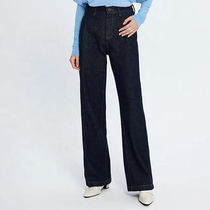 Dark Indigo Wide-Leg Jeans
