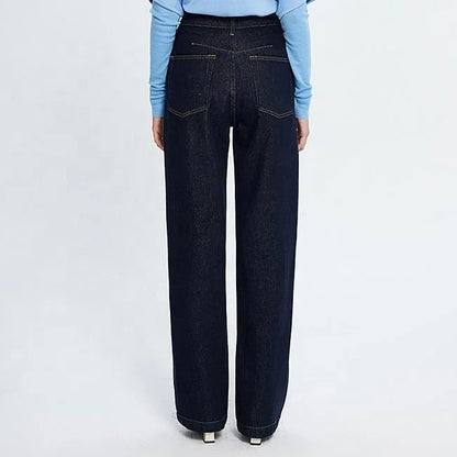 Dark Indigo Wide-Leg Jeans