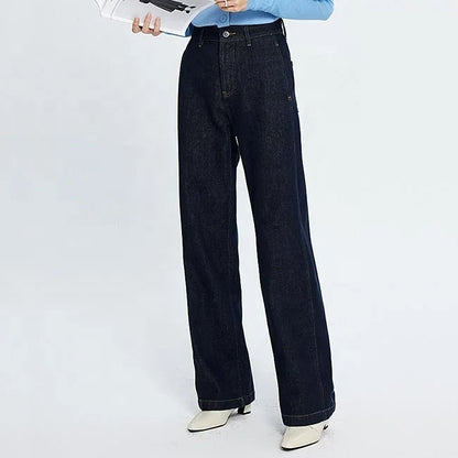 Dark Indigo Wide-Leg Jeans