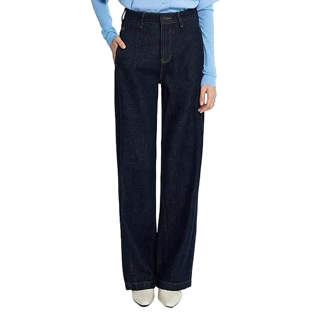Dark Indigo Wide-Leg Jeans