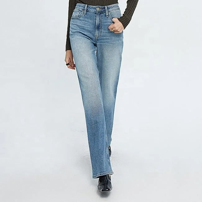 Light Blue Straight-Leg Jeans