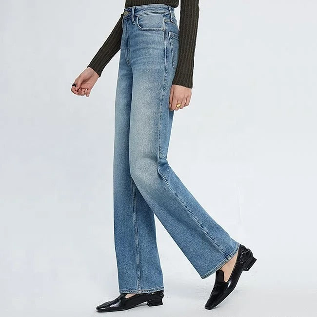 Light Blue Straight-Leg Jeans