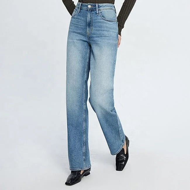 Light Blue Straight-Leg Jeans