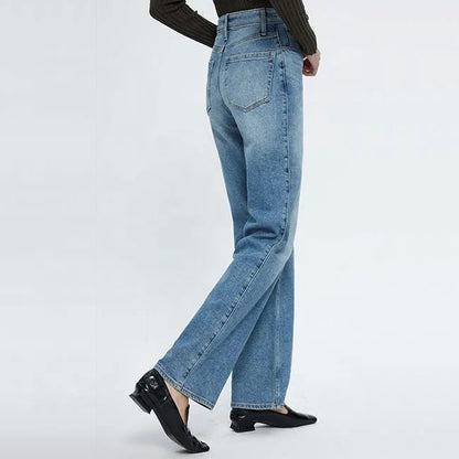 Light Blue Straight-Leg Jeans