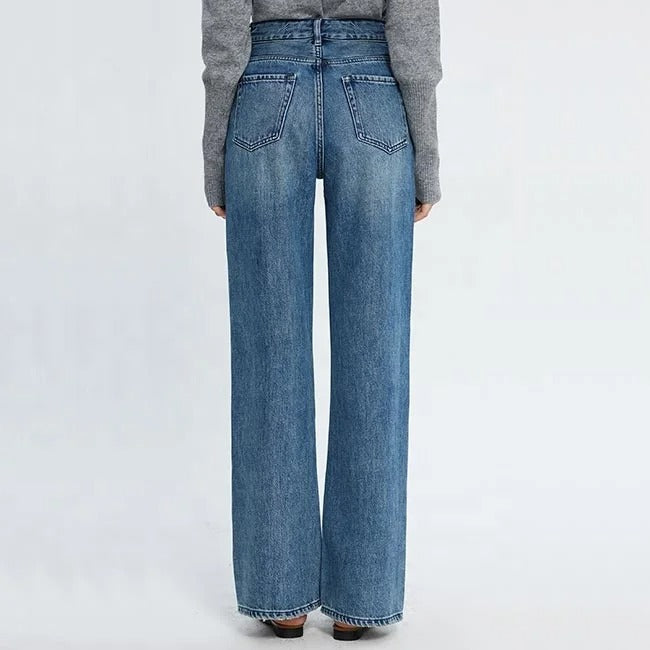 Light Blue Wide-Leg Jeans