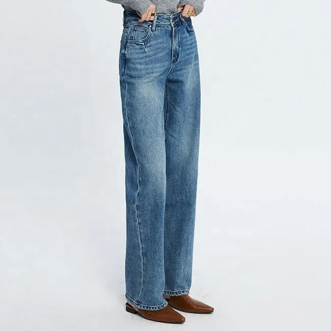 Light Blue Wide-Leg Jeans