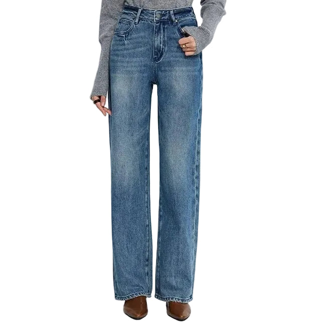 Light Blue Wide-Leg Jeans